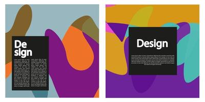 Modern abstract cover set. Cool colorful abstract shapes composition. Suitable for businesses template, background, cover, and etc. Memorable, modern, simple, clean, profesional. Vector EPS 10