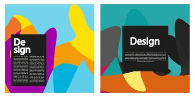 Modern abstract cover set. Cool colorful abstract shapes composition. Suitable for businesses template, background, cover, and etc. Memorable, modern, simple, clean, profesional. Vector EPS 10