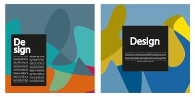 Modern abstract cover set. Cool colorful abstract shapes composition. Suitable for businesses template, background, cover, and etc. Memorable, modern, simple, clean, profesional. Vector EPS 10