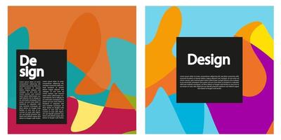 Modern abstract cover set. Cool colorful abstract shapes composition. Suitable for businesses template, background, cover, and etc. Memorable, modern, simple, clean, profesional. Vector EPS 10