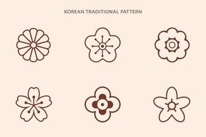 Korean traditional line pattern. Asian style. Korea, china symbol vector