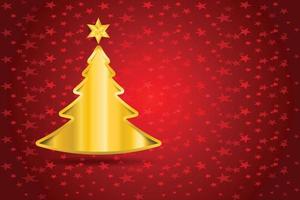 Merry christmas celebration card tree background. vector