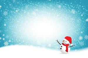 Christmas background with snowman. illustrator vector Eps 10.