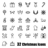 Christmas icons set. vector