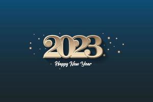 2023 vector logo design, golden new year logo design