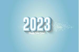 año nuevo 2023 diseño de logotipo 3d, en verde salmón vector