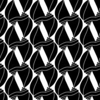 Vector seamless pattern. Line art sketch seashells. Isolated background. Decoration symbol of health calcium. Summer, sand and beach design. Repetitive ornament.