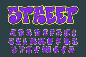 Alphabet Street Graffiti text vector Letters