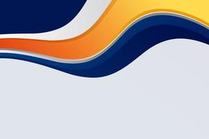 Abstract blue and yellow wavy shape background vector