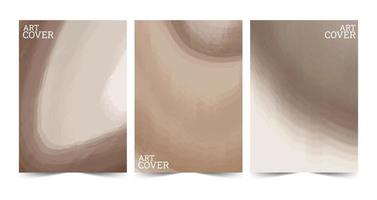 Set of hand painted abstract cover pages design vector