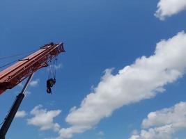 Heavy equipment facing the sky photo