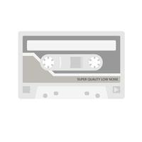 Cassette Flat Illustration. Clean Icon Design Element on Isolated White Background vector