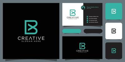 logotipo inicial de la letra b. un logo único, exclusivo, elegante, profesional, limpio, sencillo, moderno. adecuado para su negocio, empresa, etc. vector