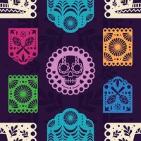 papel picado de patrones sin fisuras vector