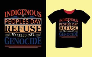 Indigenous day t-shirt design vector