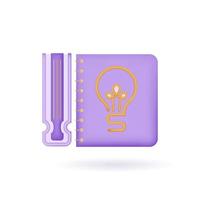 Critical thinking 3d icon. for problem solving, creative, thinking, reasoning, analyzing, decision making and solution. 3d render vector illustration