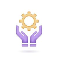 Critical thinking 3d icon. for problem solving, creative, thinking, reasoning, analyzing, decision making and solution. 3d render vector illustration