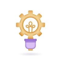 Critical thinking 3d icon. for problem solving, creative, thinking, reasoning, analyzing, decision making and solution. 3d render vector illustration