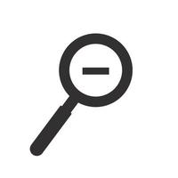 magnifier zoom in, zoom out symbol icon. vector illustration