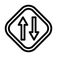 diseño de icono de dos vías vector