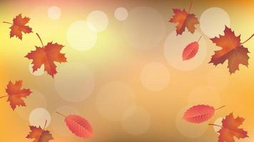 Autumn background design with leaves. background, banner or template design vector