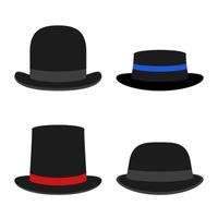 Set of Hat isolated on white background vector