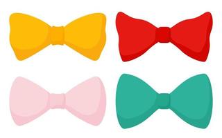 Set of Bow Tie isolated on white background vector