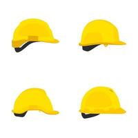 Set of Safety helmet isolated on white background vector