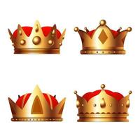 Set of Crown isolated on white background vector