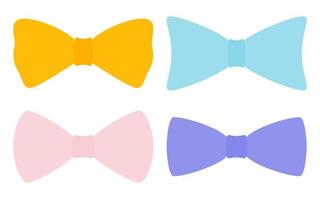 Set of Bow Tie isolated on white background vector