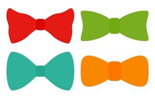 Set of Bow Tie isolated on white background vector