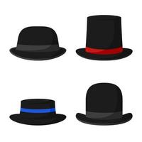 Set of Hat isolated on white background vector