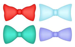 Set of Bow Tie isolated on white background vector