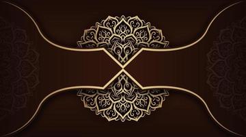 brown and gold, mandala background vector