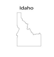 Idaho Map Line Art Vector Illustration