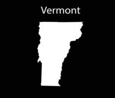 Vermont Map Vector Illustration in Black Background