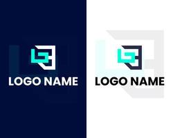letter g with e modern logo design template vector