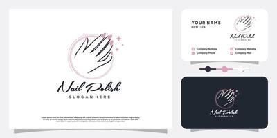 Nail logo design vector for beauty and care with unique concept