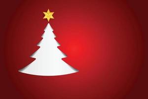 Merry christmas celebration card tree background. vector