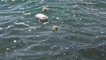 Human Garbage on Sea Water Pollution video