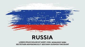 vector de diseño de bandera de rusia nueva textura grunge angustiado