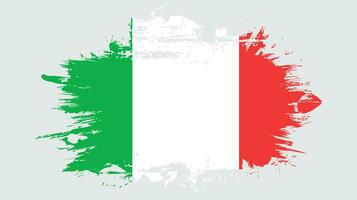 Distressed grunge texture colorful Italy flag design vector