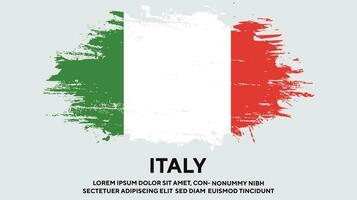 New grunge texture Italy colorful flag design vector