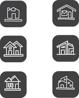 house icon design template, with hand drawn black line style, suitable for your design needs. vector