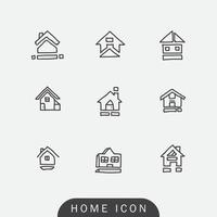 plantilla de diseño de icono de casa, con estilo de línea negra dibujada a mano, adecuada para sus necesidades de diseño. vector