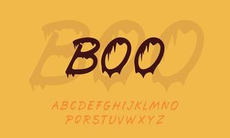 fuente de visualización boo halloween vector