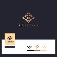 Creative house logotype vector