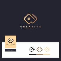 Creative house logotype vector