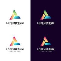 Triangle colorful logo design vector