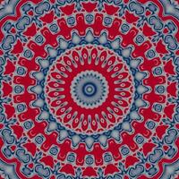 Abstract tile pattern with red and blue color background photo